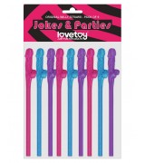 Love Toy - Multicolor Willy Straws - Fargerike Sugerør