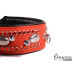 Avalon - QUEST - Collar med spisse nagler og strass - Rød og sort
