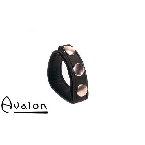 Avalon - HILT - Enkel Penisring i Lær - Svart