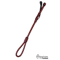 Avalon - INFINITY - Svart og Rød Loop Ridepisk i Matt Lær