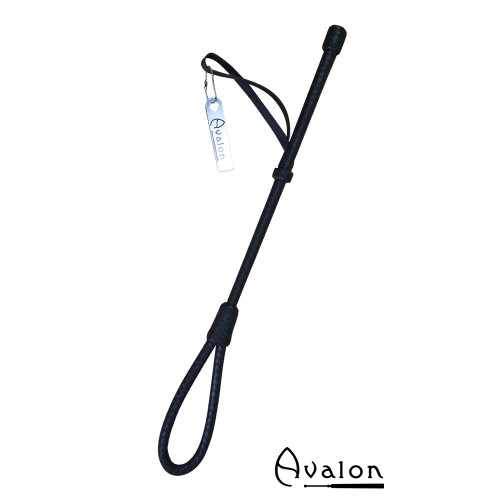 Avalon - INFINITY - Svart Loop Ridepisk i Matt Lær