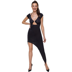 Cottelli Collection - Asymmetrisk Kjole - sort