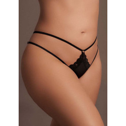 Le Désir Belle - Ami - Truse med Stropper og Gyldne Detaljer - Queen Size - XL til 3XL