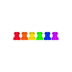 KHEPER GAMES - Regnbue Shotglass sett i penisform -  6 pk