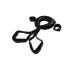 OUCH! -  POLSTRET LÅR RESTRAINTS MED HÅNDCUFFS - SORT