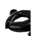 OUCH! -  POLSTRET LÅR RESTRAINTS MED HÅNDCUFFS - SORT