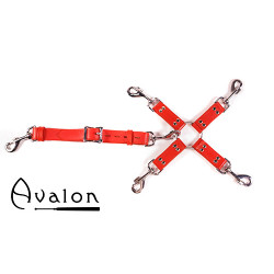 Avalon - SACRED - Hog-tie-sett med 5 deler - Rød