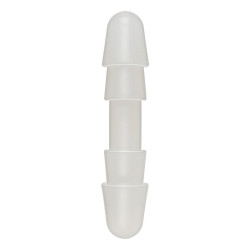 Doc Johnson - Vac-U-Lock - Frosted Dobbelplugg - Hvit