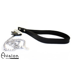 Avalon - COME HERE - Kjettinglenke med Lærhåndtak Svart