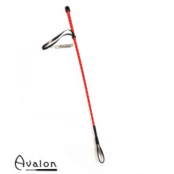Avalon - PRIME - Klassisk enkel ridepisk - Rød og sort