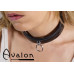 Avalon - SECRET - Collar med blank overflate og O-ring - Sort