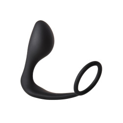 FantASStic - Buttplugg med Penisring - Sort