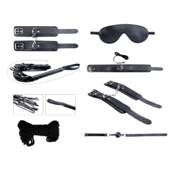 Alive - Secret Desires - Bondagesett med 8 deler - Sort