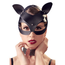 Bad Kitty - Cat Mask i fauxlær - Sort
