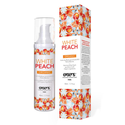 EXSENS - Organic Varmende massasjeolje - White Peach - Hvit Fersken