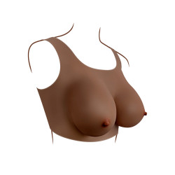 GENDER X - Breast Plate D-Cup - Bryst Protese - Mørk hudfarge