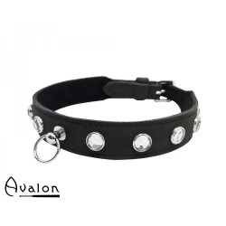 Avalon - DEVOTION - Collar med Blanke Stener og O-ring
