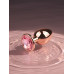BQS - Rosegull Buttplugg med rosa krystall - Medium