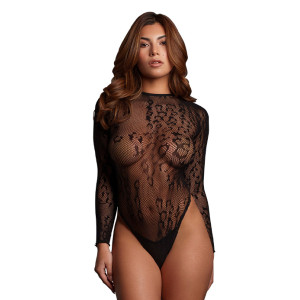 Le Désir – Leopardmønstret body med åpent skritt - One size