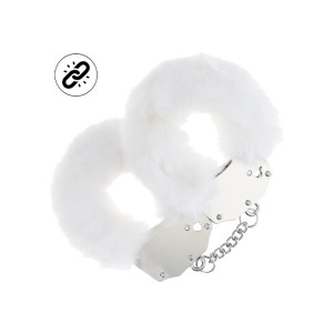 Ouch! Heavy-duty - Fluffy håndjern - Hvit