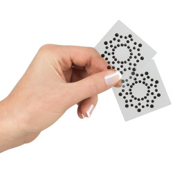 Cotelli collection - Nipple stickers dekor - sorte stener