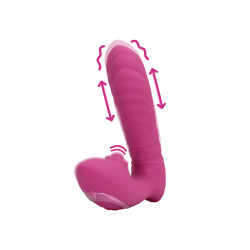 Loveline - Thrusting og tapping vibrator - Rosa