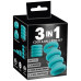You2Toys - 3 in 1 Cock & Ball Ring Sett med Bumperfunksjon - Turkis You2Toys - 3 in 1 Cock & Ball Ring Sett med Bumperfunksjon - Turkis